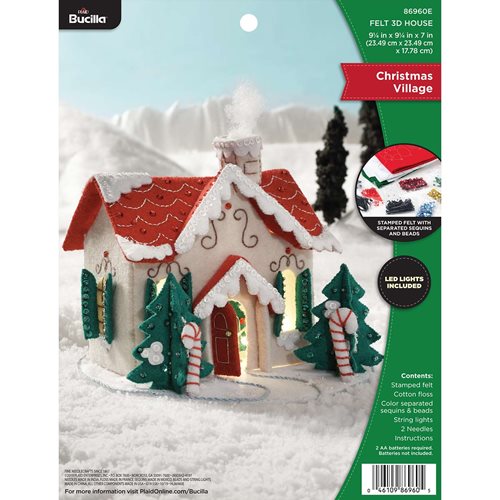 Bucilla ® Seasonal - Felt - Home Decor - Christmas Village 3D House - 86960E