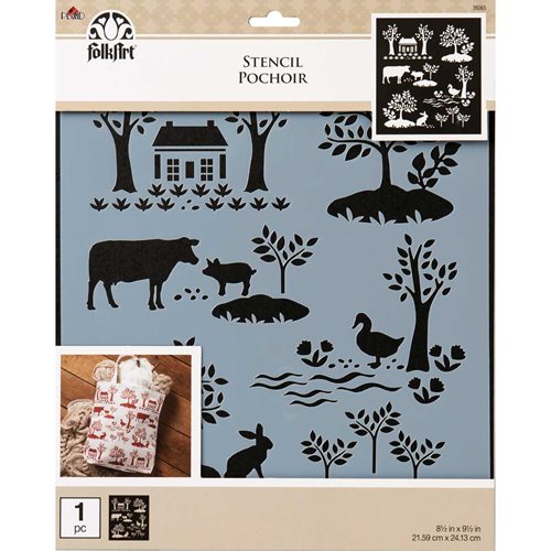 FolkArt ® Painting Stencils - Large - Modern Toile - 39265
