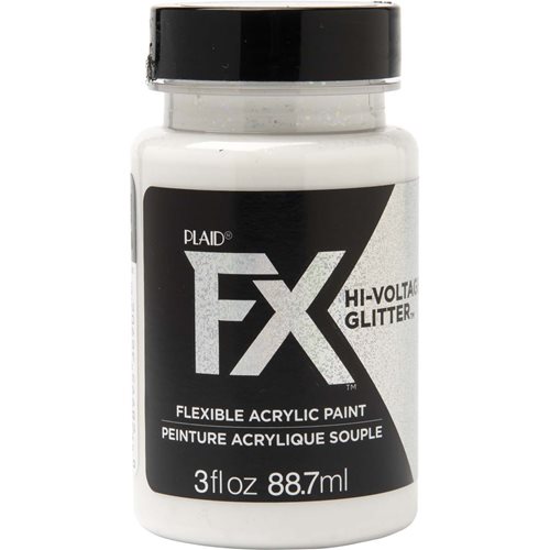PlaidFX Hi-Voltage Glitter Flexible Acrylic Paint - Iridescent, 3 oz. - 36902
