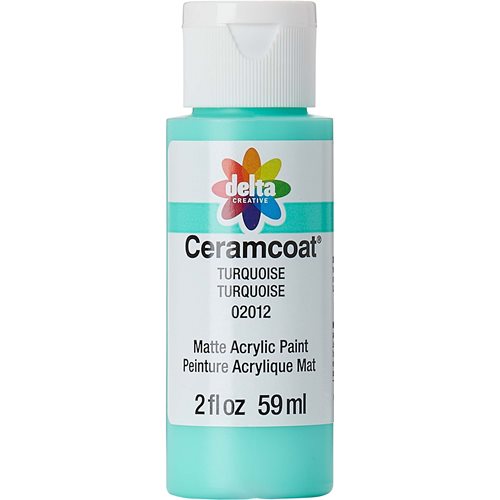 Delta Ceramcoat Acrylic Paint - Turquoise, 2 oz. - 020120202W