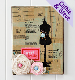 Sewing Pattern Collage Canvas 