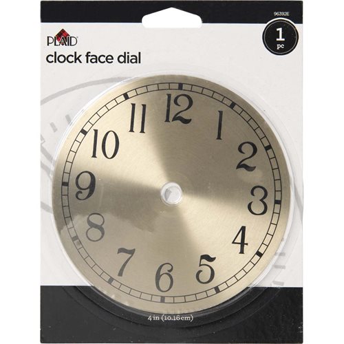 Plaid ® Accessories - Clock Face - Gold, 4-1/2" - 96392E