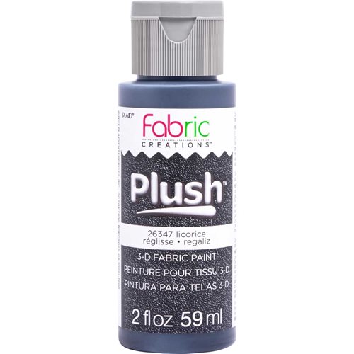 Fabric Creations™ Plush™ 3-D Fabric Paints - Licorice, 2 oz. - 26347