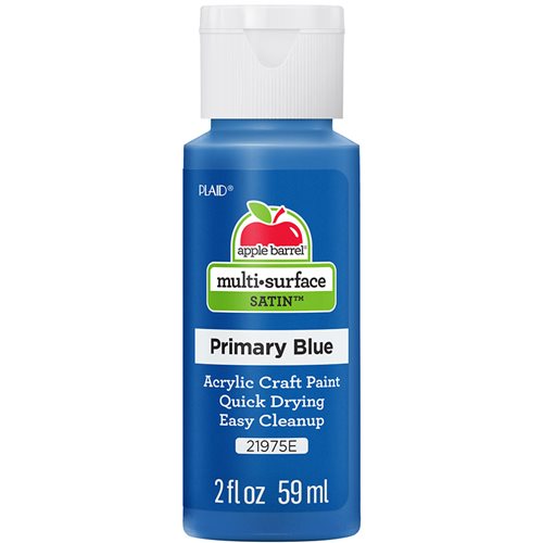 Apple Barrel ® Multi-Surface Satin Acrylic Paints - Primary Blue, 2 oz. - 21975E