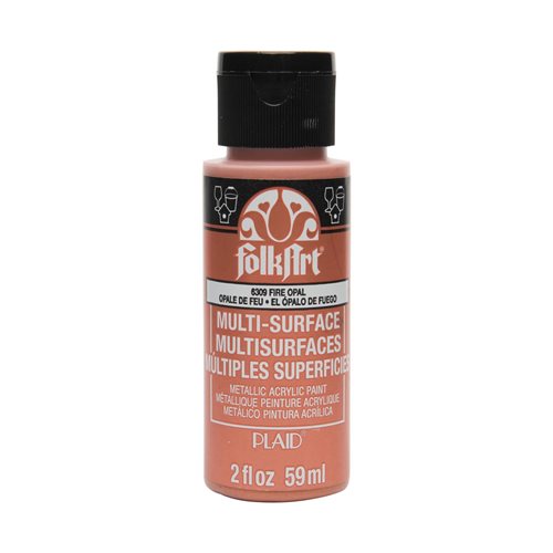 FolkArt ® Multi-Surface Metallic Acrylic Paints - Fire Opal, 2 oz. - 6309