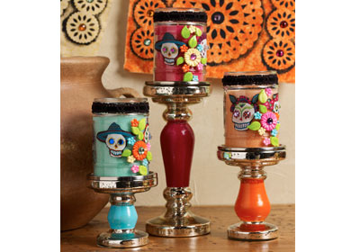 Day of the Dead Candle Centerpiece