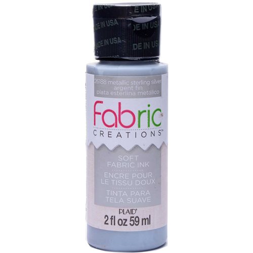 Fabric Creations™ Soft Fabric Inks - Metallic Silver, 2 oz. - 26188