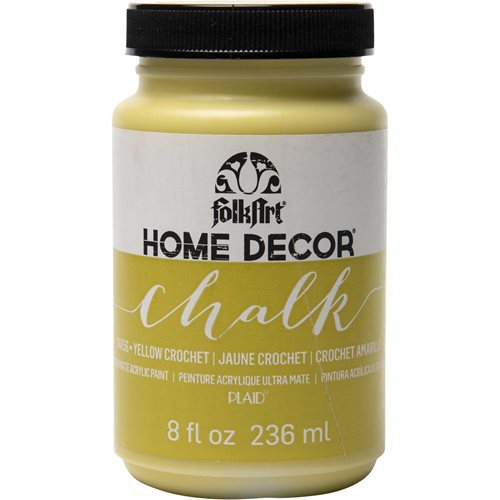FolkArt Home Decor Chalk - Yellow Crochet, 8 oz. - 34156