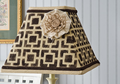Funky Stenciled Lamp Shade