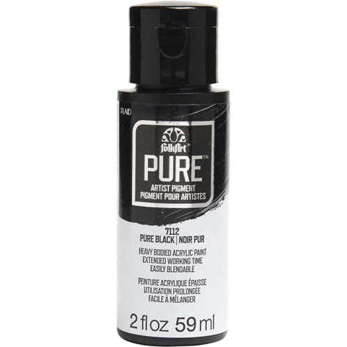 FolkArt ® Pure™ Artist Pigment - Pure Black, 2 oz. - 7112