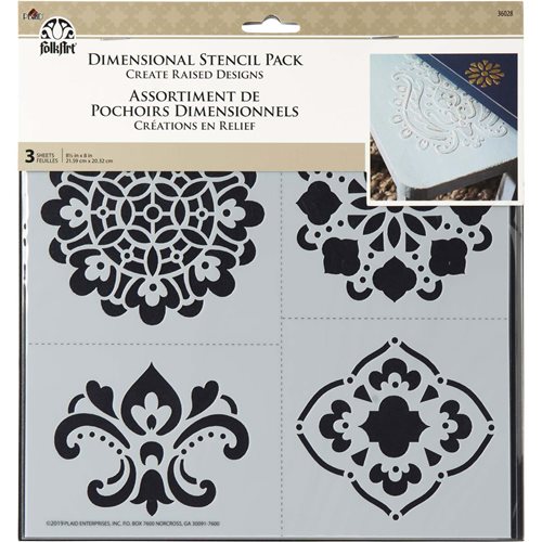 FolkArt ® Dimensional Stencil Pack - Moroccan, 3 pc. - 36028