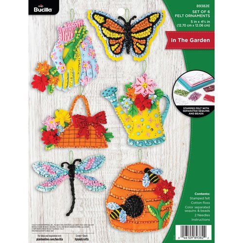 Bucilla ® Seasonal - Felt - Ornament Kits - In The Garden - 89382E