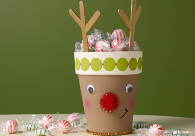 Cute And Crafty Reindeer Pot