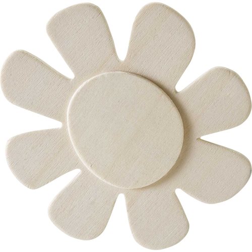 Plaid ® Wood Surfaces - Unpainted Layered Shapes - Flower, 8 Petal - 97092