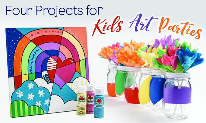 Four Projects for Kids Art Parties