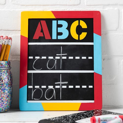 "ABC" DIY Chalkboard Idea