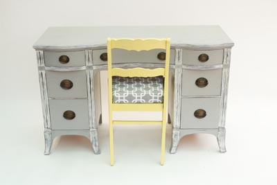 Thrift Store Furniture Makeover - Desk & Chair