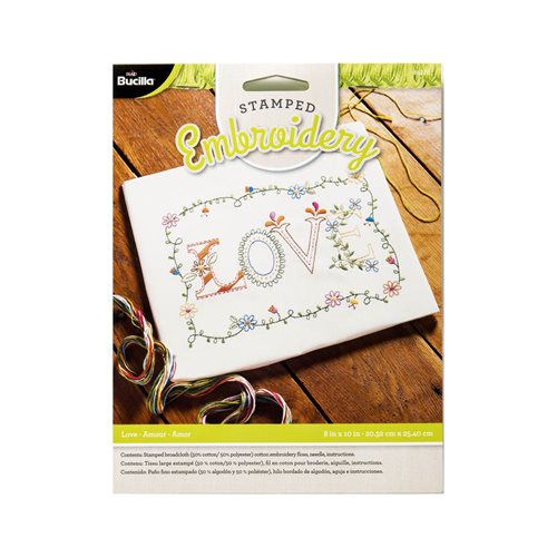 Bucilla ® Stamped Embroidery - Picture Kits - Love - 46276