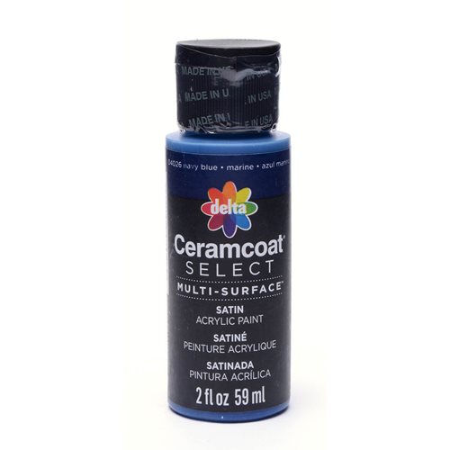 Delta Ceramcoat ® Select Multi-Surface Acrylic Paint - Satin - Navy Blue, 2 oz. - 04026
