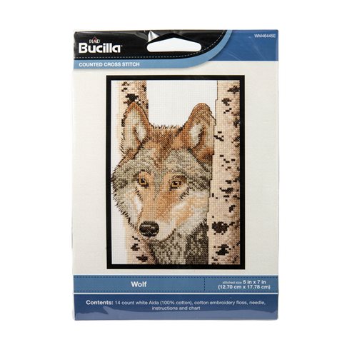 Bucilla ® Counted Cross Stitch - Picture Kits - Mini - Wolf - 46445