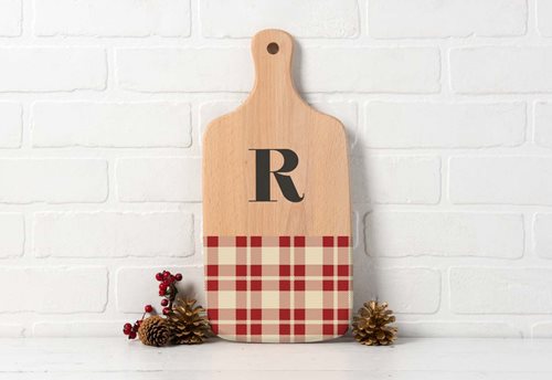 Plaid Background Sign 