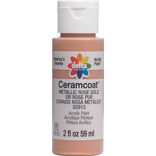 Delta Ceramcoat ® Acrylic Paint - Metallic Rose Gold, 2 oz. - 02913