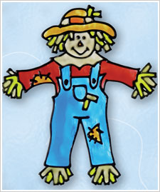 Fall Not-So-Scary Scarecrow Cling