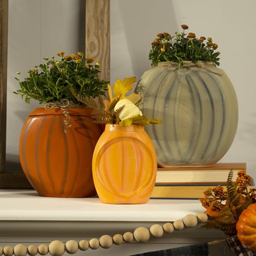 Upcycled Pumpkin Planters