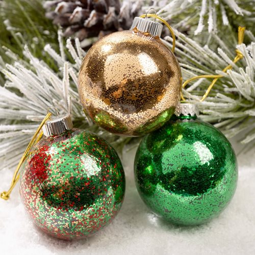Glittery Holiday Ornaments