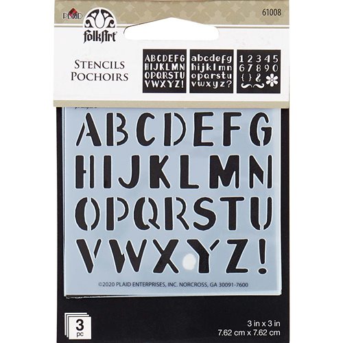 FolkArt ® Painting Stencils - Mini - Chunky Alphabet - 61008