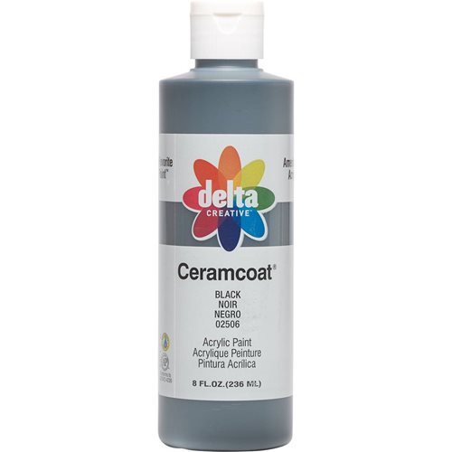 Delta Ceramcoat ® Acrylic Paint - Black, 8 oz. - 025060802W