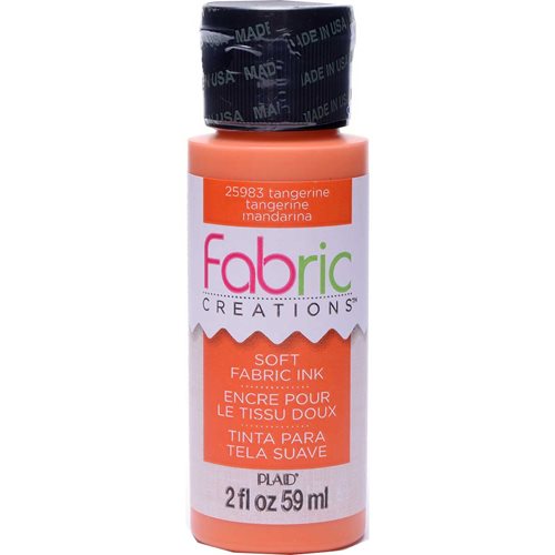 Fabric Creations™ Soft Fabric Inks - Tangerine, 2 oz. - 25983