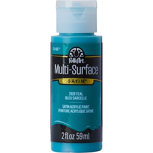 FolkArt ® Multi-Surface Satin Acrylic Paints - Teal, 2 oz. - 2920