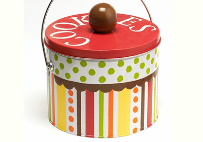 Dots and Stripes Cookie Tin