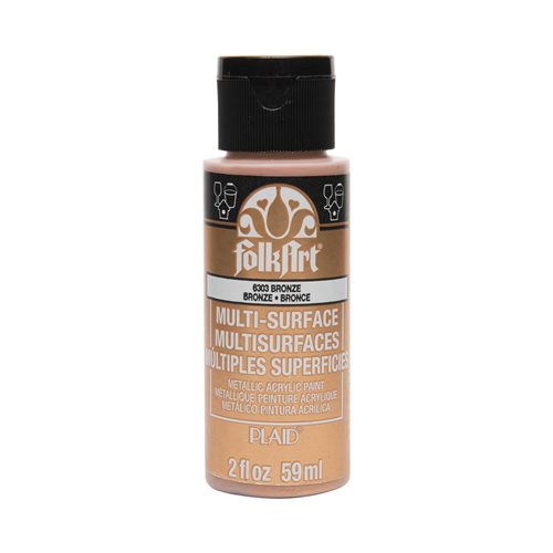 FolkArt ® Multi-Surface Metallic Acrylic Paints - Bronze, 2 oz. - 6303