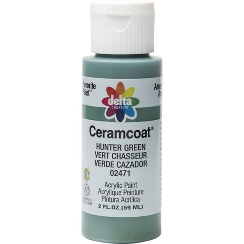 Delta Ceramcoat Acrylic Paint - Hunter Green, 2 oz. - 024710202W