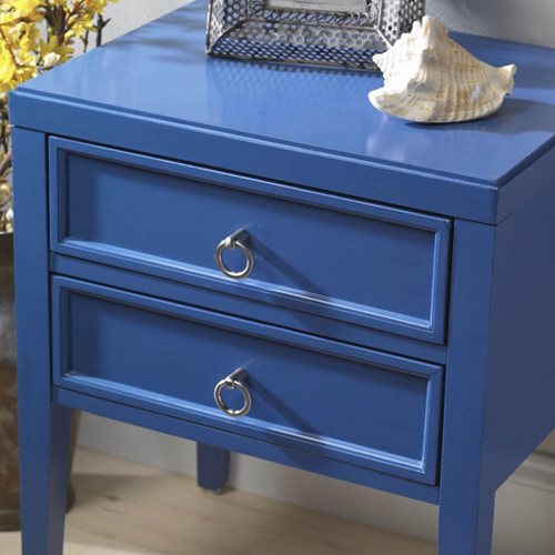Blue Side Table Drawer