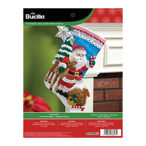 Bucilla ® Seasonal - Felt - Stocking Kits - Nordic Santa - 86647