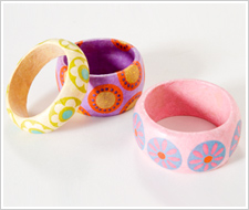 Decoupaged Colorful Bracelets