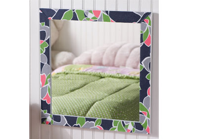 Floral Edged Mirror with Mod Podge