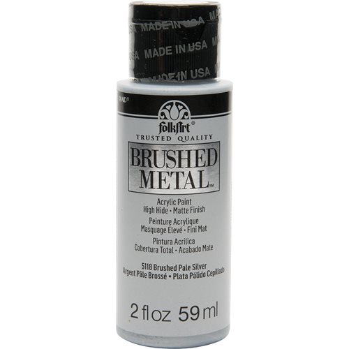 FolkArt ® Brushed Metal™ Acrylic Paint - Pale Silver, 2 oz. - 5118