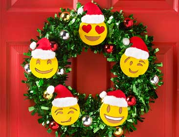 Emoji Holiday Wreath