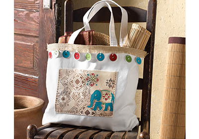 Tangier Stenciled Tote Bag