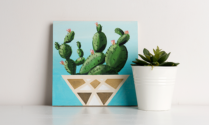 Paint Party - Learn to Paint the Blooming Cactus