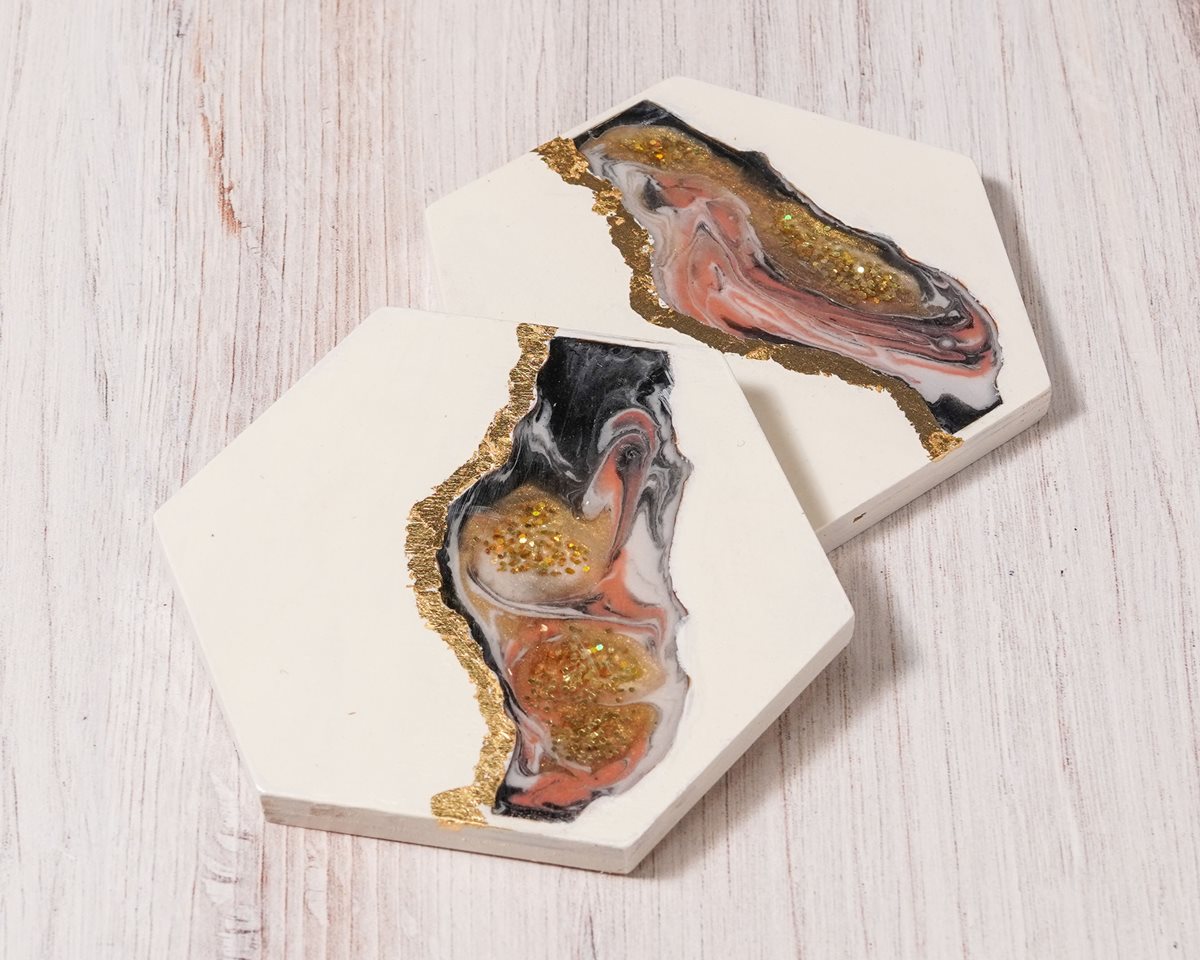 DIY Glitter Resin Coasters  Get ready to explore Mod Podge Resin