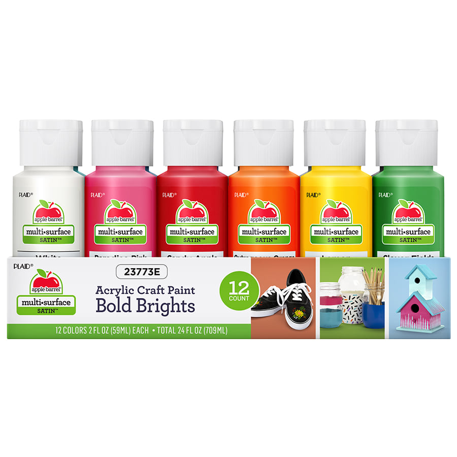 Shop Plaid Apple Barrel ® Gloss™ 12pc Paint Set - Glossy Brights