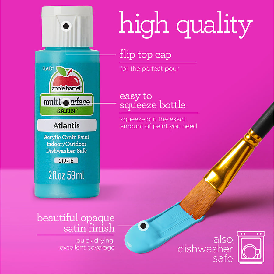 Shop Plaid Apple Barrel ® Multi-Surface Satin Acrylic Paint Farmhouse 12  Color Set - 23772E - 23772E