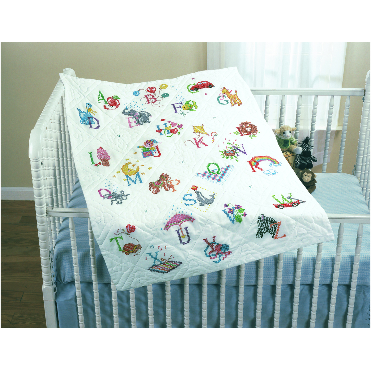 Bucilla Stamped Cross Stitch Baby Quilts