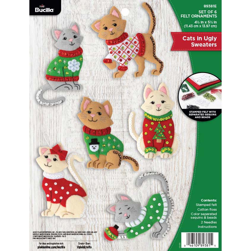 Bucilla Felt Applique 18 Stocking Making Kit, Doggy Treat, Perfect for DIY  Arts and Crafts, 89315E