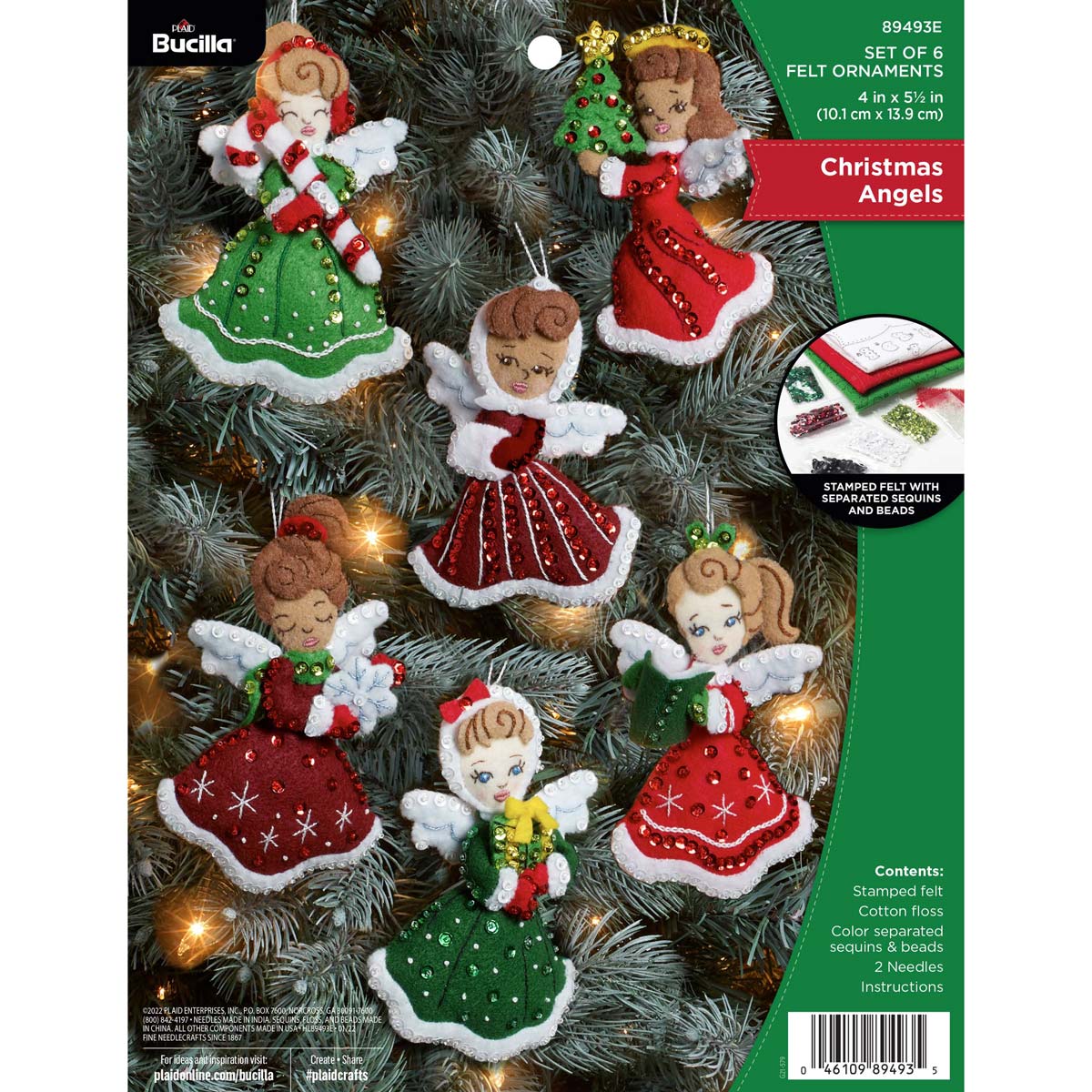 Shop Plaid Bucilla ® Seasonal - Felt - Ornament Kits - Christmas ...